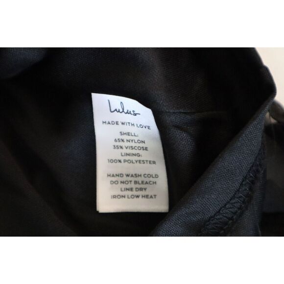 Lulus Women's Sz Small Romantic Instinct Black Burnout Velvet Mini Dress - Picture 6 of 12